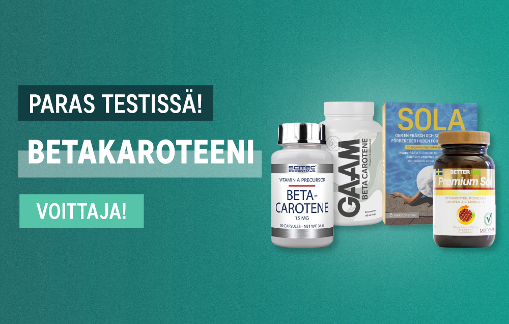 Mikä beetakaroteeni on oikeasti paras? Löydä inspiraatiota parhaasta beetakaroteenitestistämme!